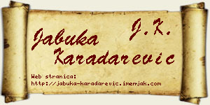 Jabuka Karadarević vizit kartica